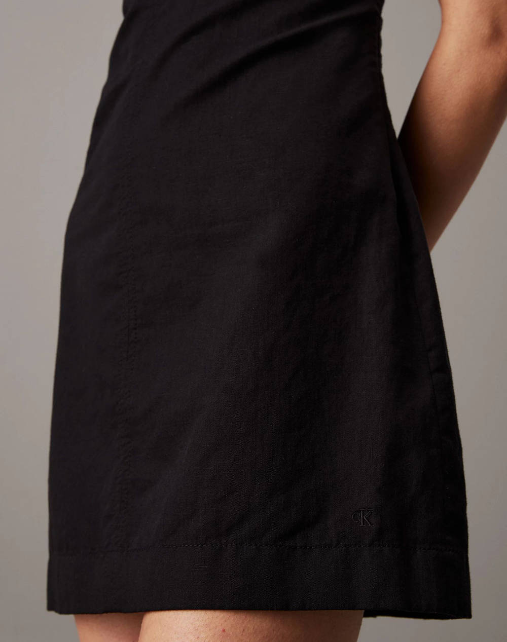 CALVIN KLEIN SOFT LINEN A-LINE DRESS