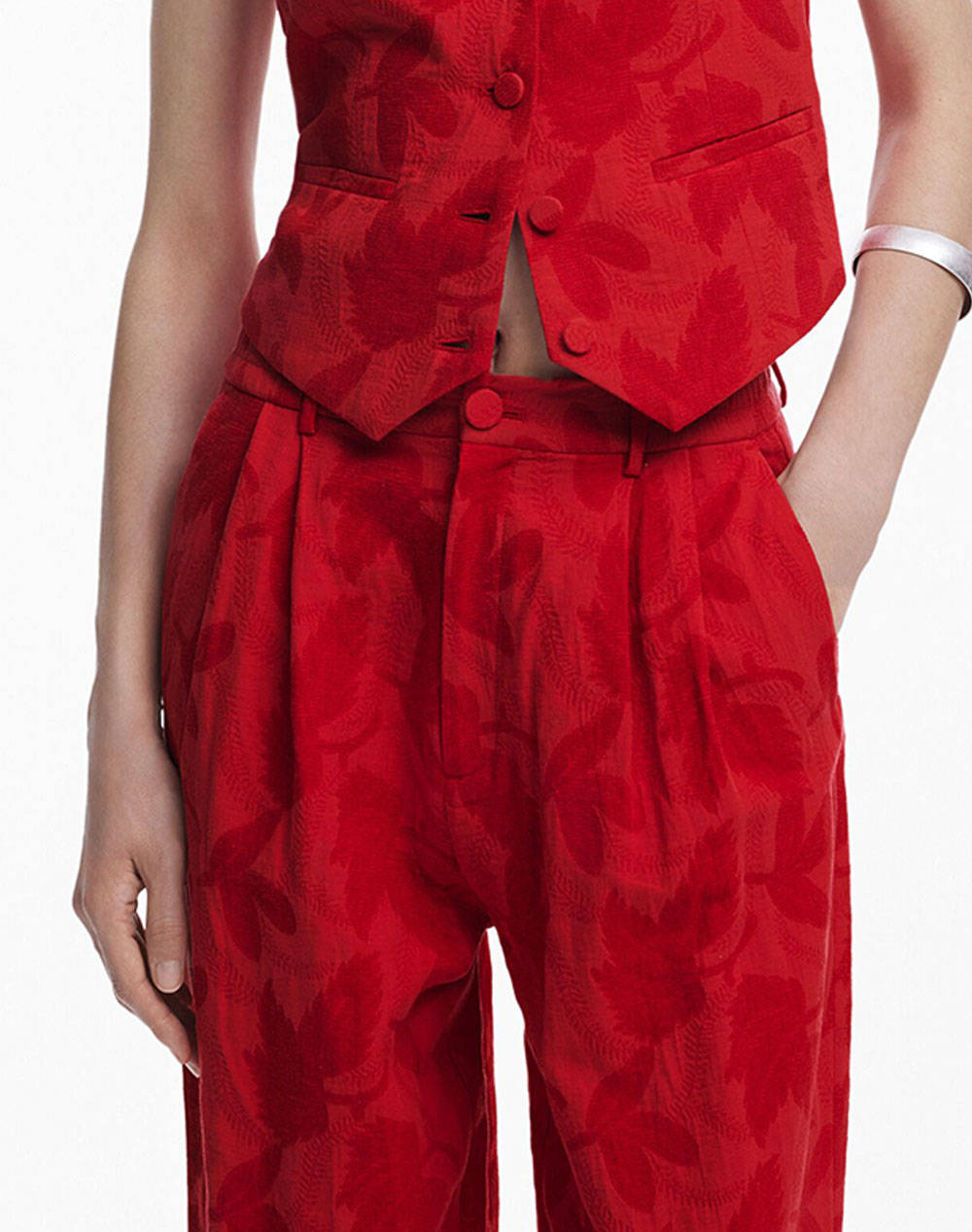DESIGUAL D2 PANT_SUITROJO ДАМСКИ ПАНТАЛОНИ
