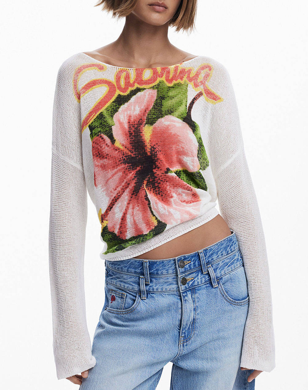 DESIGUAL D3 JERS_RIBE ДАМСКА БЛУЗА