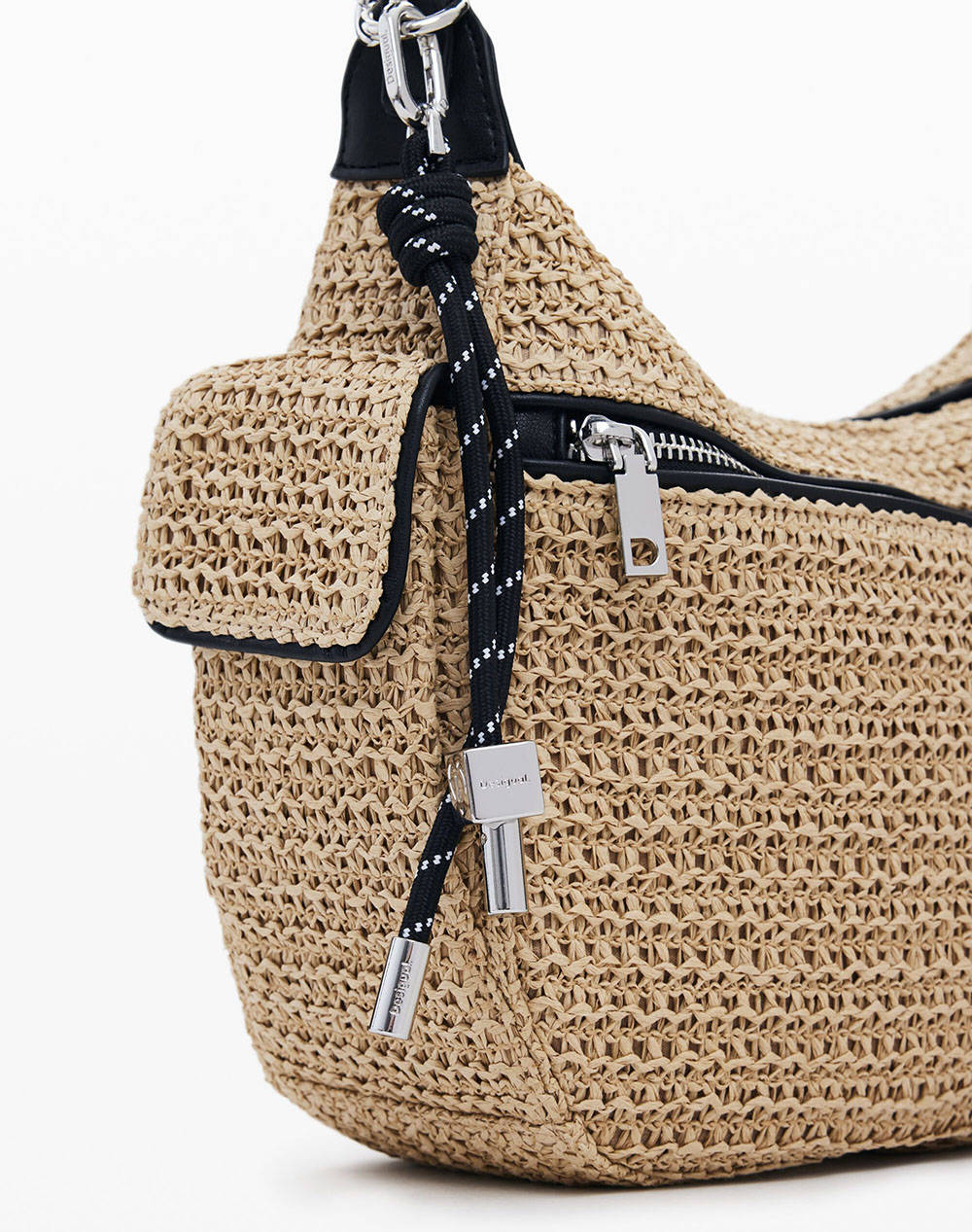 DESIGUAL D2 BAG_HALF LOGO RAFFIA AS ДАМСКА ЧАНТА