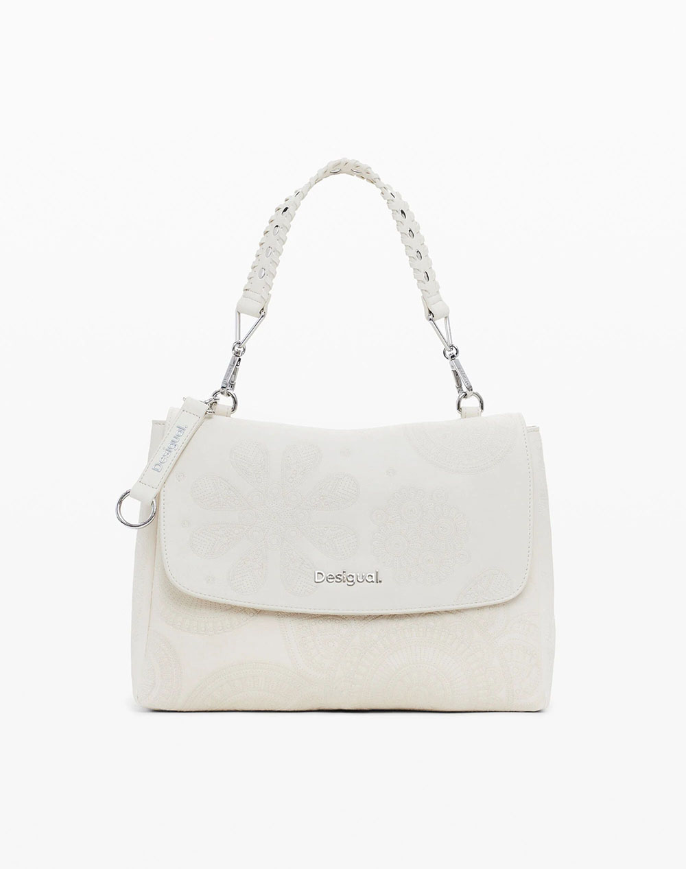 DESIGUAL D3 BAG_DEJAVU POSADAS ECRU ДАМСКА ЧАНТА (Размери: 32 x 23 x 12см.)