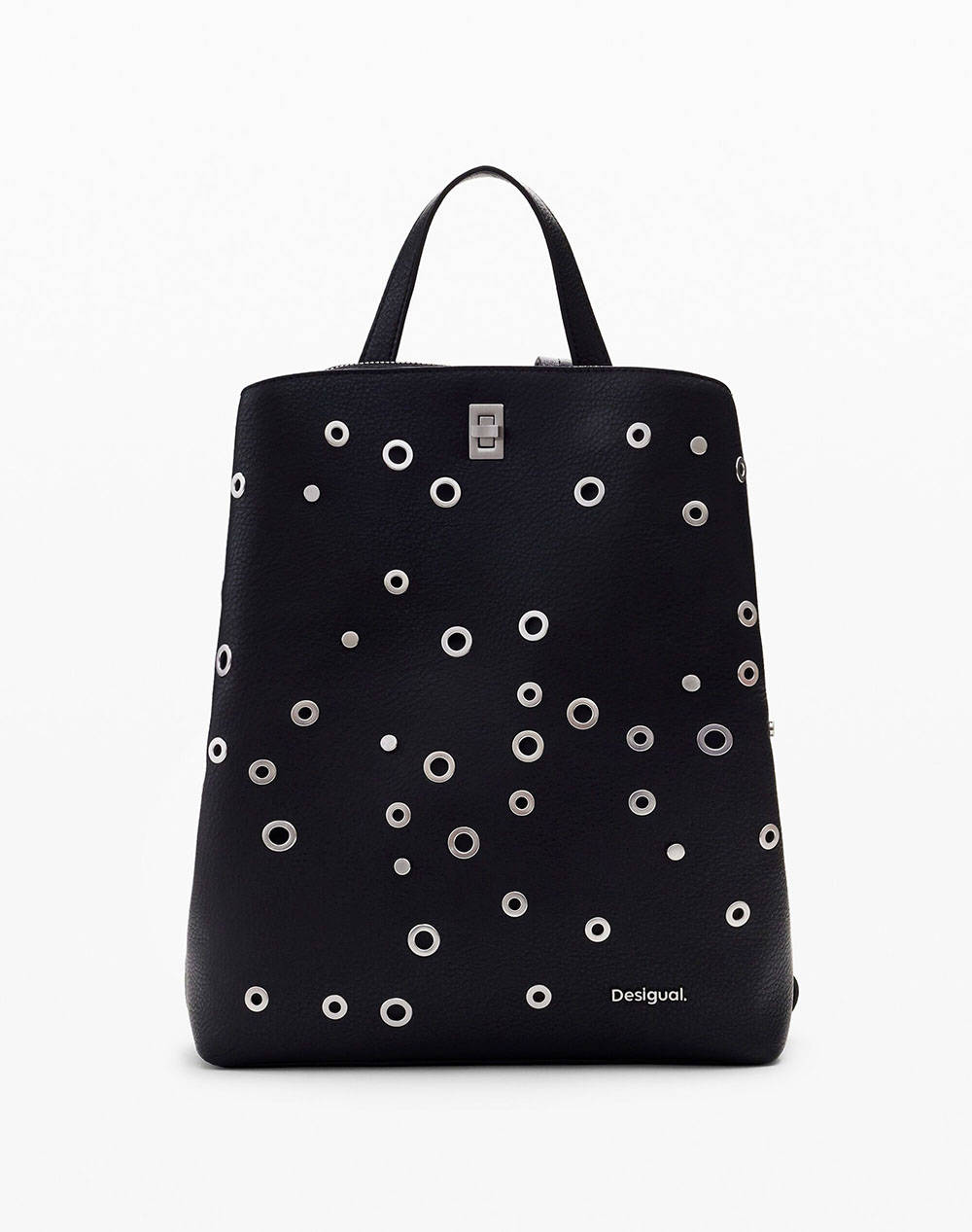 DESIGUAL D2 BACK_REBEL SUMY BLACK ДАМСКА ЧАНТА (Размери: 27 x 34 x 12.5см)