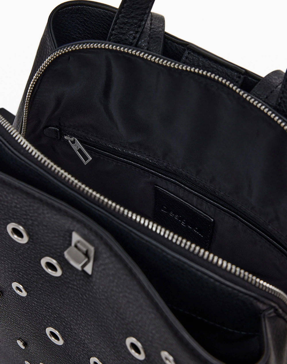 DESIGUAL D2 BACK_REBEL SUMY BLACK ДАМСКА ЧАНТА (Размери: 27 x 34 x 12.5см)