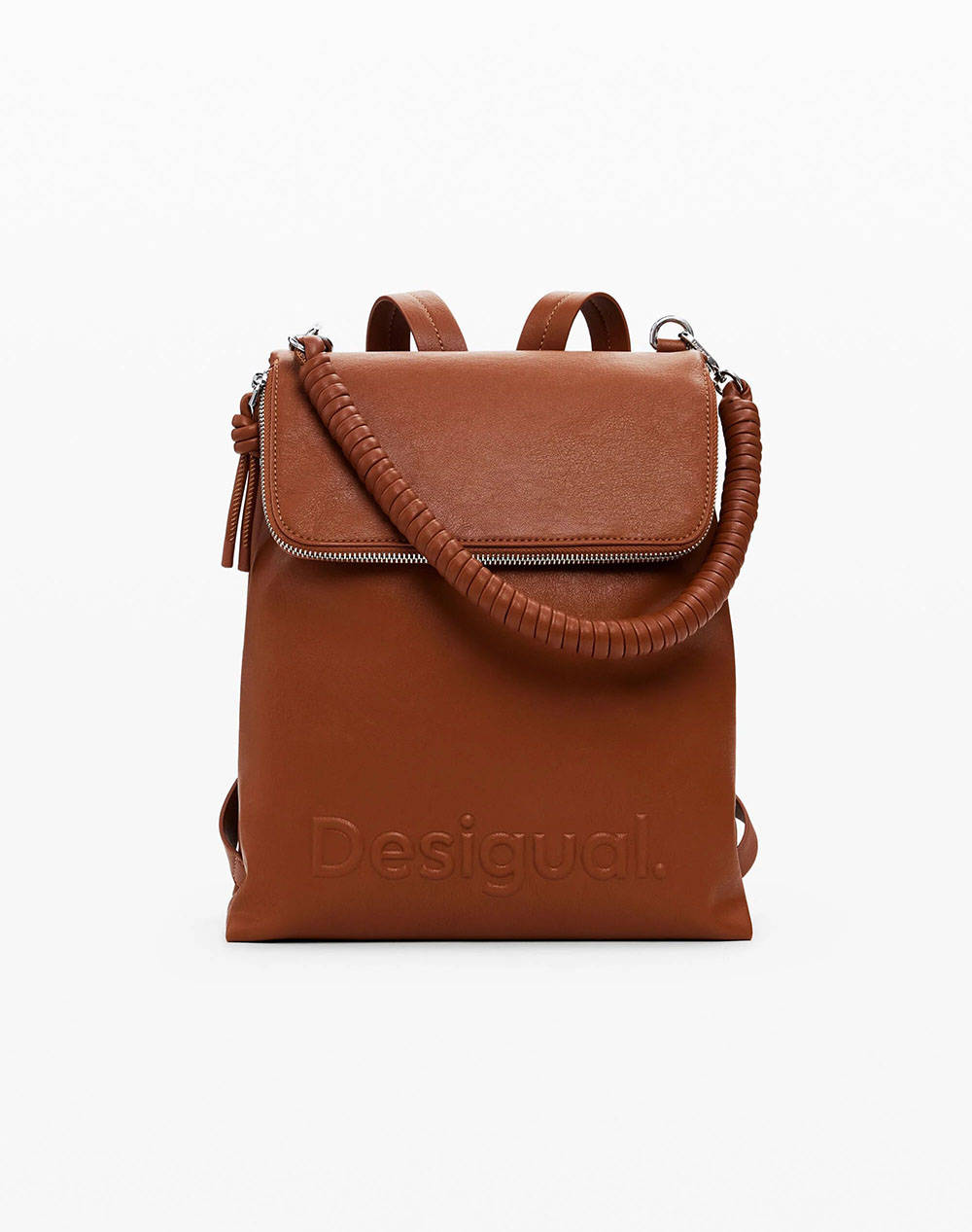 DESIGUAL D2 BACK_HALF HAMPTON CAMEL ДАМСКА ЧАНТА (Размери: 27 x 31 x 12см)