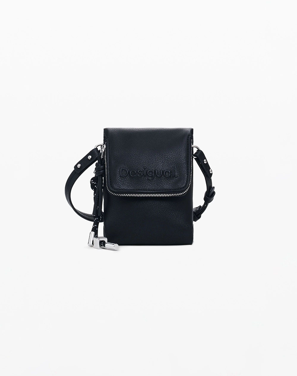 DESIGUAL D2 MONE_HALF PHONE BLACK ДАМСКИ ПОРТФЕЙЛ(Размери: 12 x 17.5 x 5см.)