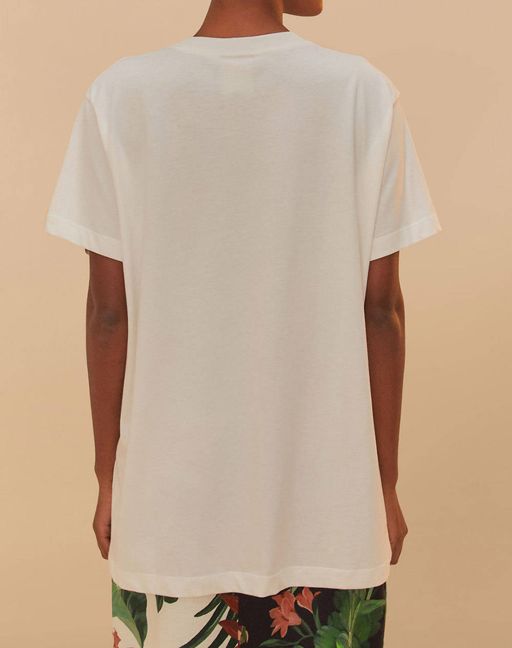 FARM RIO AMERICA LATINA OFF-WHITE RELAXED T-SHIRT