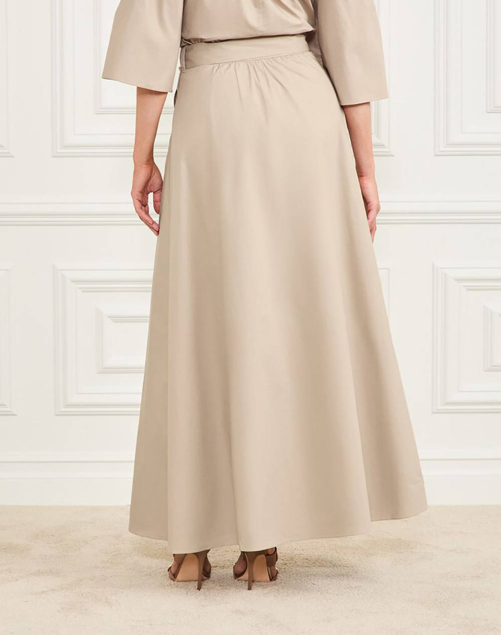 GUESS MARCIANO PAT LONG SKIRT - LIGHT STR COTTON POPELIN 110 ДАМСКА ПОЛА