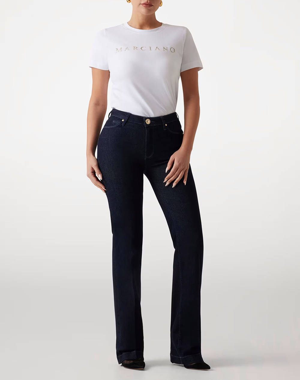 GUESS MARCIANO CANDY RN SS TSHIRT - ORG COTTON STRETCH JERSEY 180 ДАМСКА ТЕНИСКА