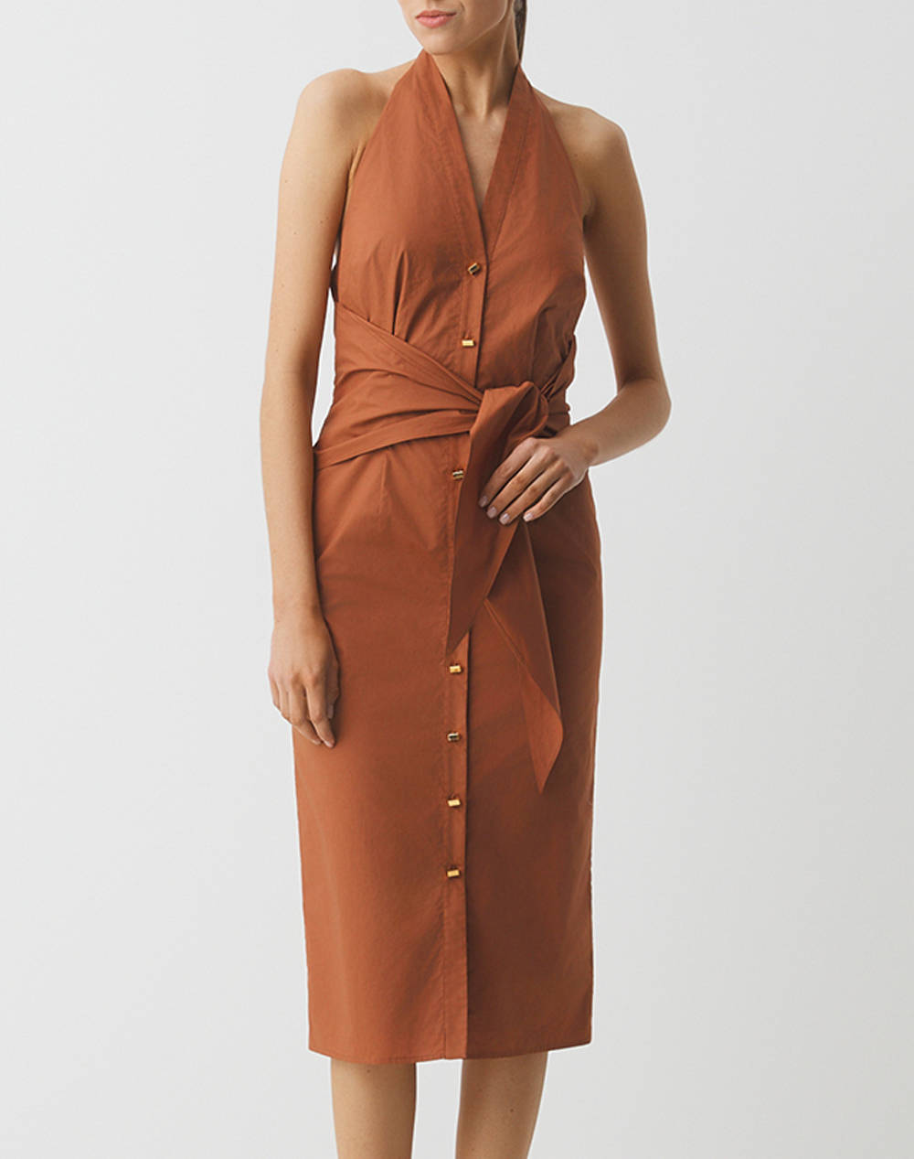GUESS MARCIANO PAT SL DRESS - LIGHT STR COTTON POPELIN 110ДАМСКА РОКЛЯ