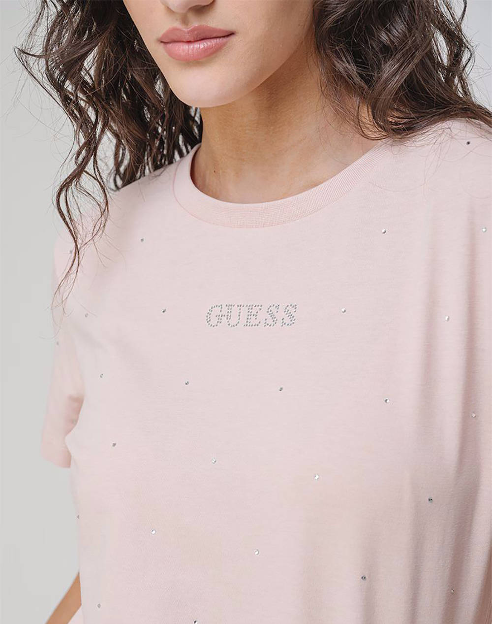 GUESS RHINESTONES SS T-SHIRT ДАМСКА БЛУЗА