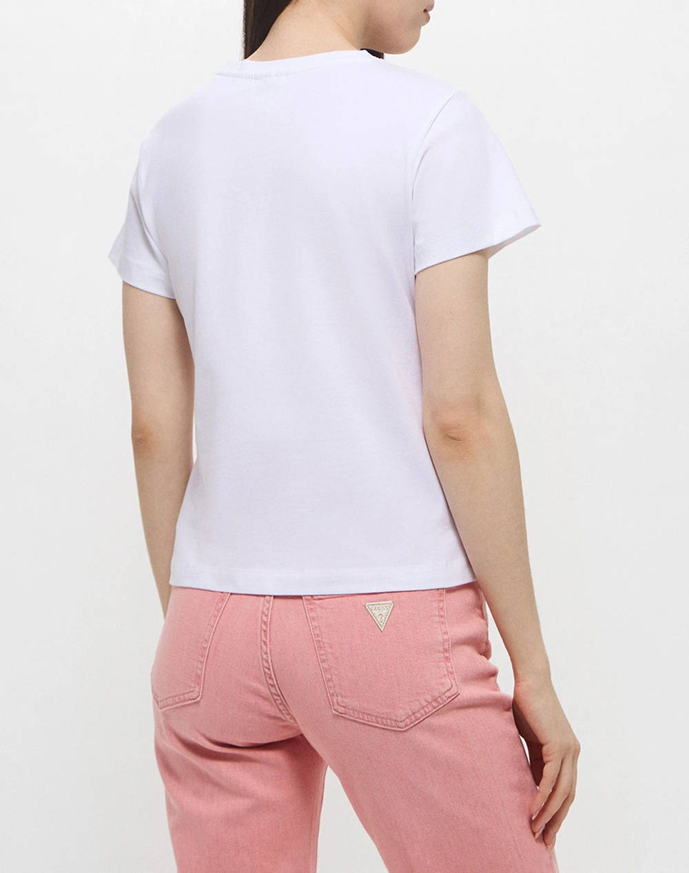 GUESS KAMELIE CN T-SHIRT - MID ORGANIC STRETCH JERSEY 180 ТЕНИСКА W