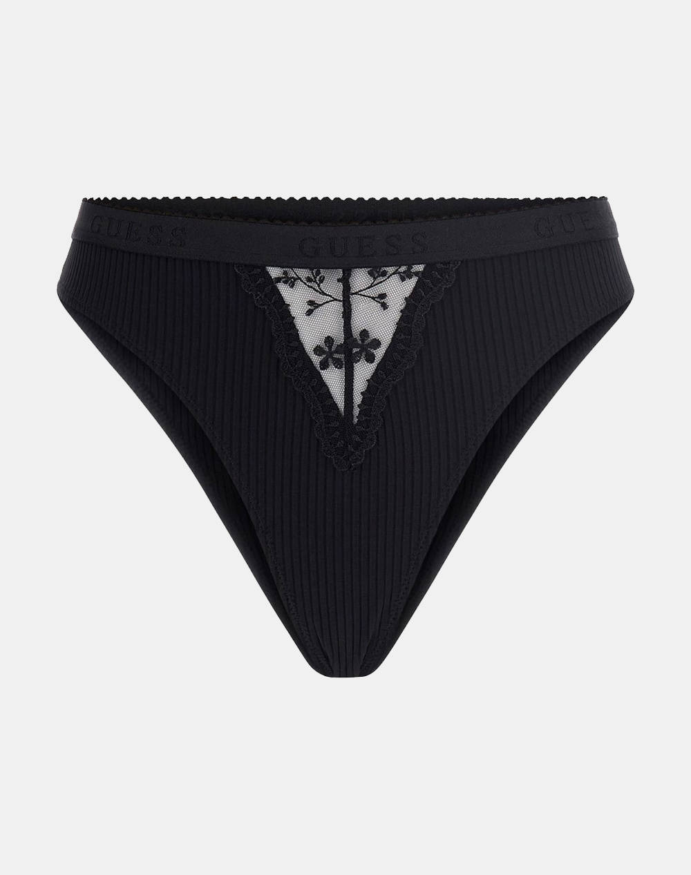 GUESS LIVIA THONG - NYLON 2X1 LIGHT RIB 200 ДАМСКО БЕЛЬО