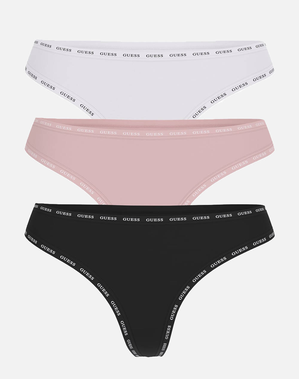 GUESS 3 PACK BASIC THONG ДАМСКО БЕЛЬО