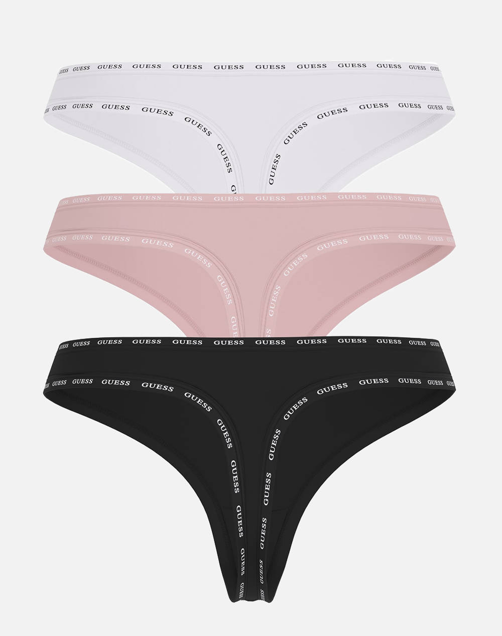 GUESS 3 PACK BASIC THONG ДАМСКО БЕЛЬО