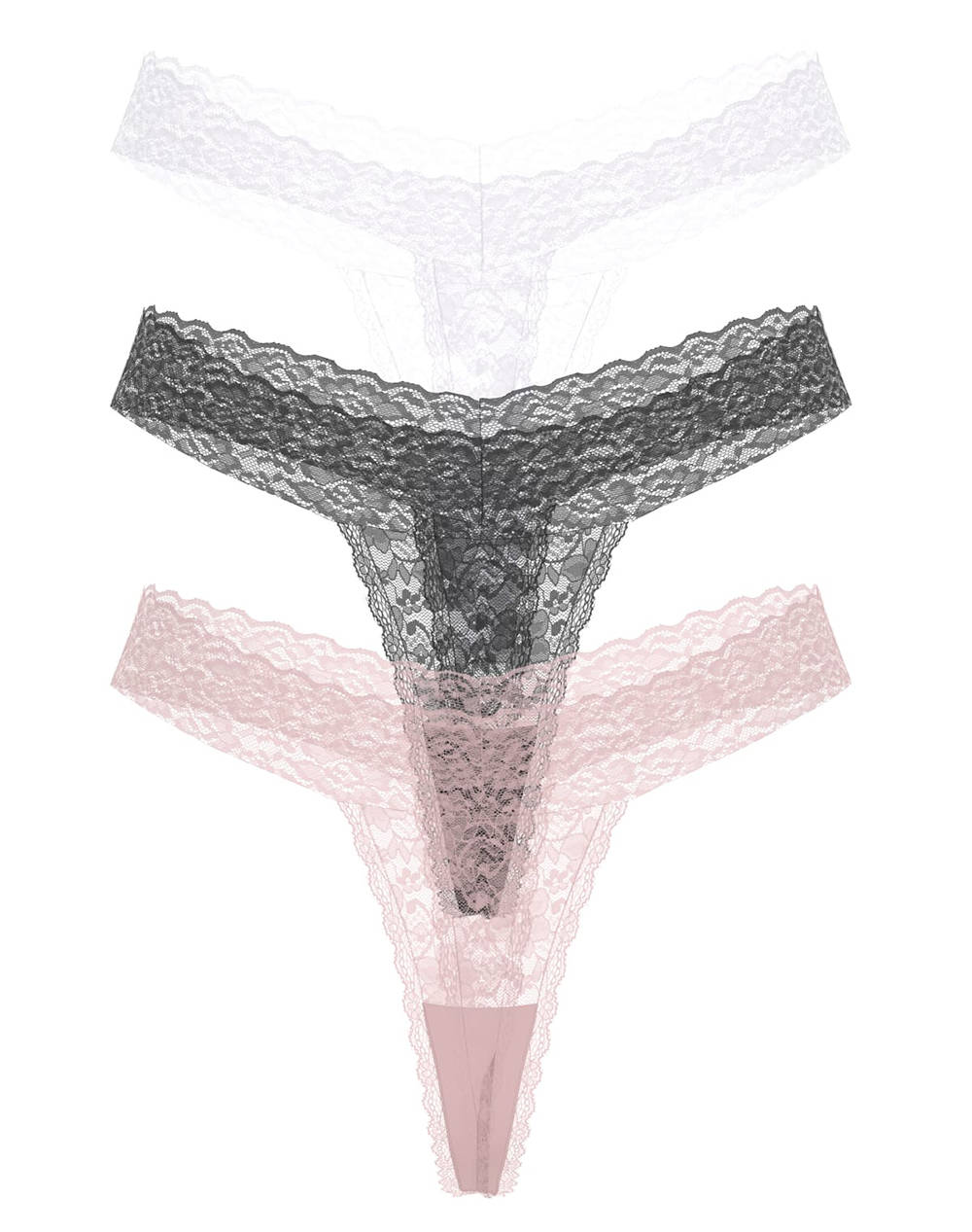 GUESS 3PACK BASIC LACE THONG WOMENS UNDERWEAR