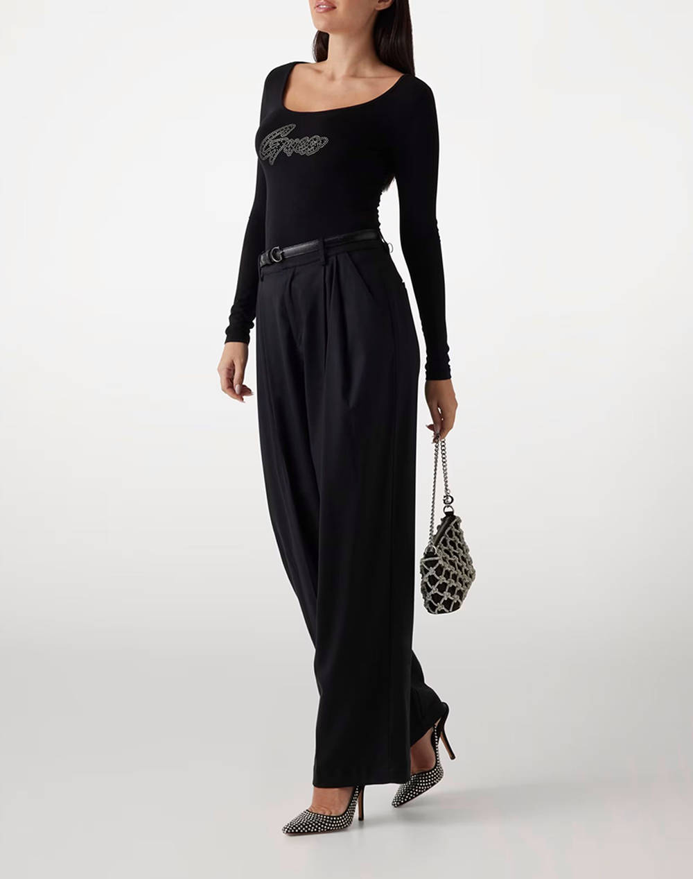 GUESS SANCHA WIDE LEG PANT ДАМСКИ ПАНТАЛОН