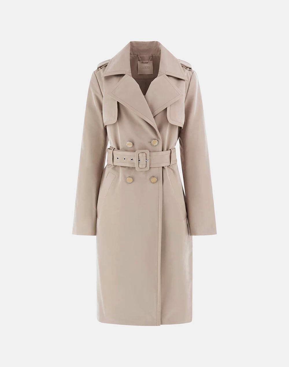GUESS JENNY PU DETAILS TRENCH WOMENS JACKET
