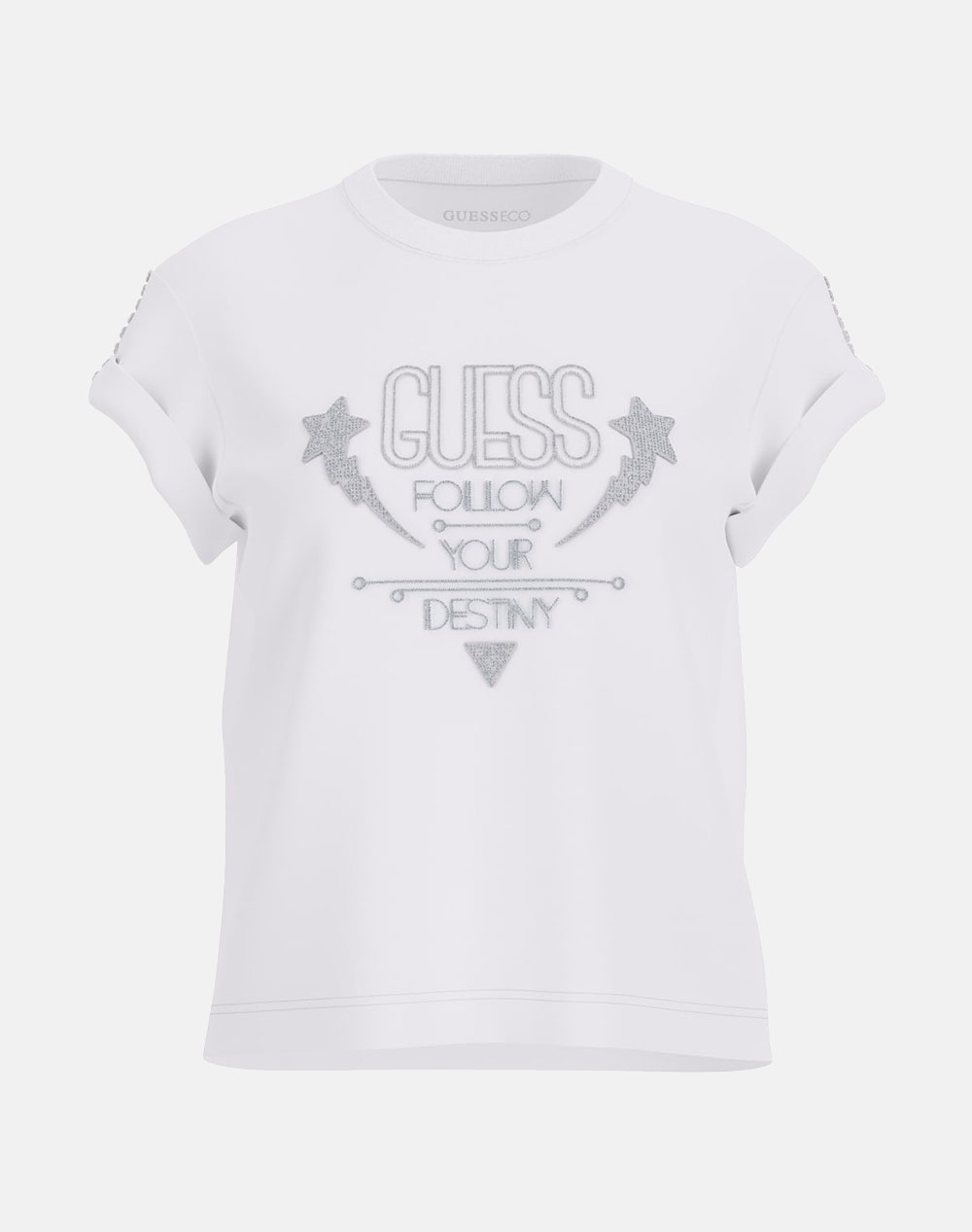 GUESS SS CN SLEEVES STRASS DETAIL ДАМСКА ТЕНИСКА