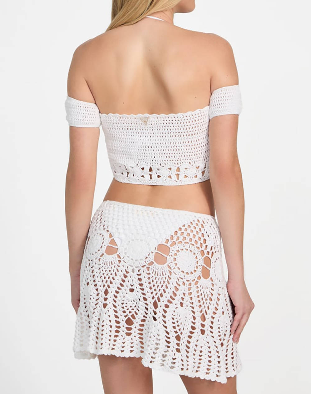 GUESS CROCHET TOP - ACRYLIC CROCHET YARN ТЕНИСКА W