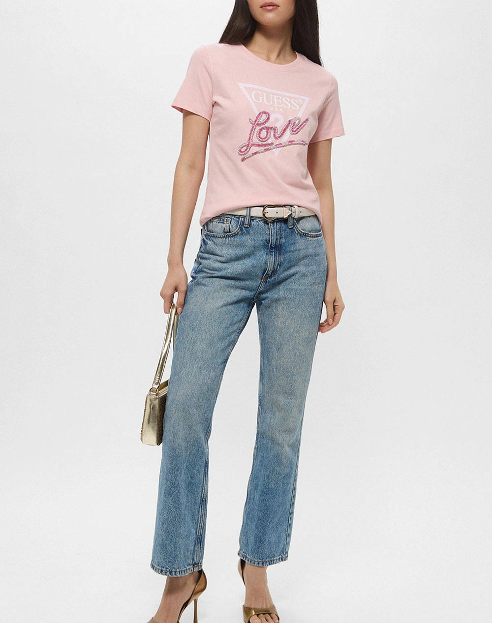 GUESS CN SS LOVE TRIANGLE TEE ДАМСКА ТЕНИСКА