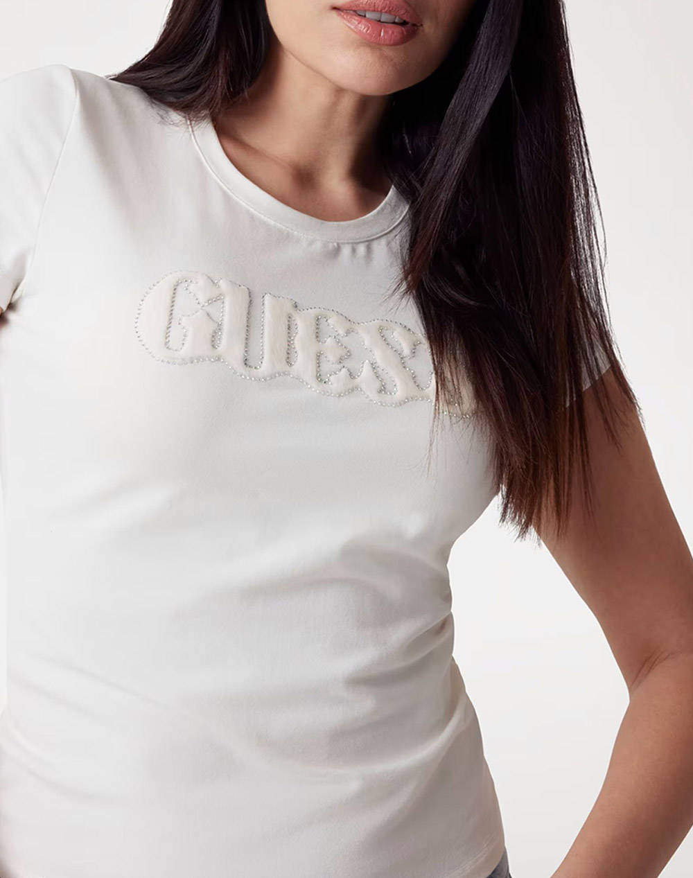 GUESS SS PONY HAIR LOGO R5 TEE ДАМСКА ТЕНИСКА