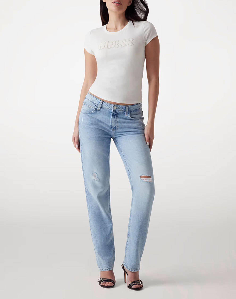 GUESS SS PONY HAIR LOGO R5 TEE ДАМСКА ТЕНИСКА