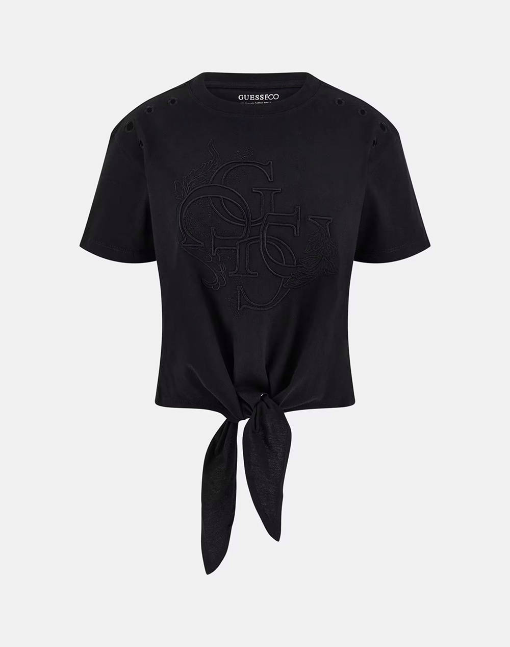 GUESS CN SS EYELET TONE ON TONE TEE ДАМСКА ТЕНИСКА