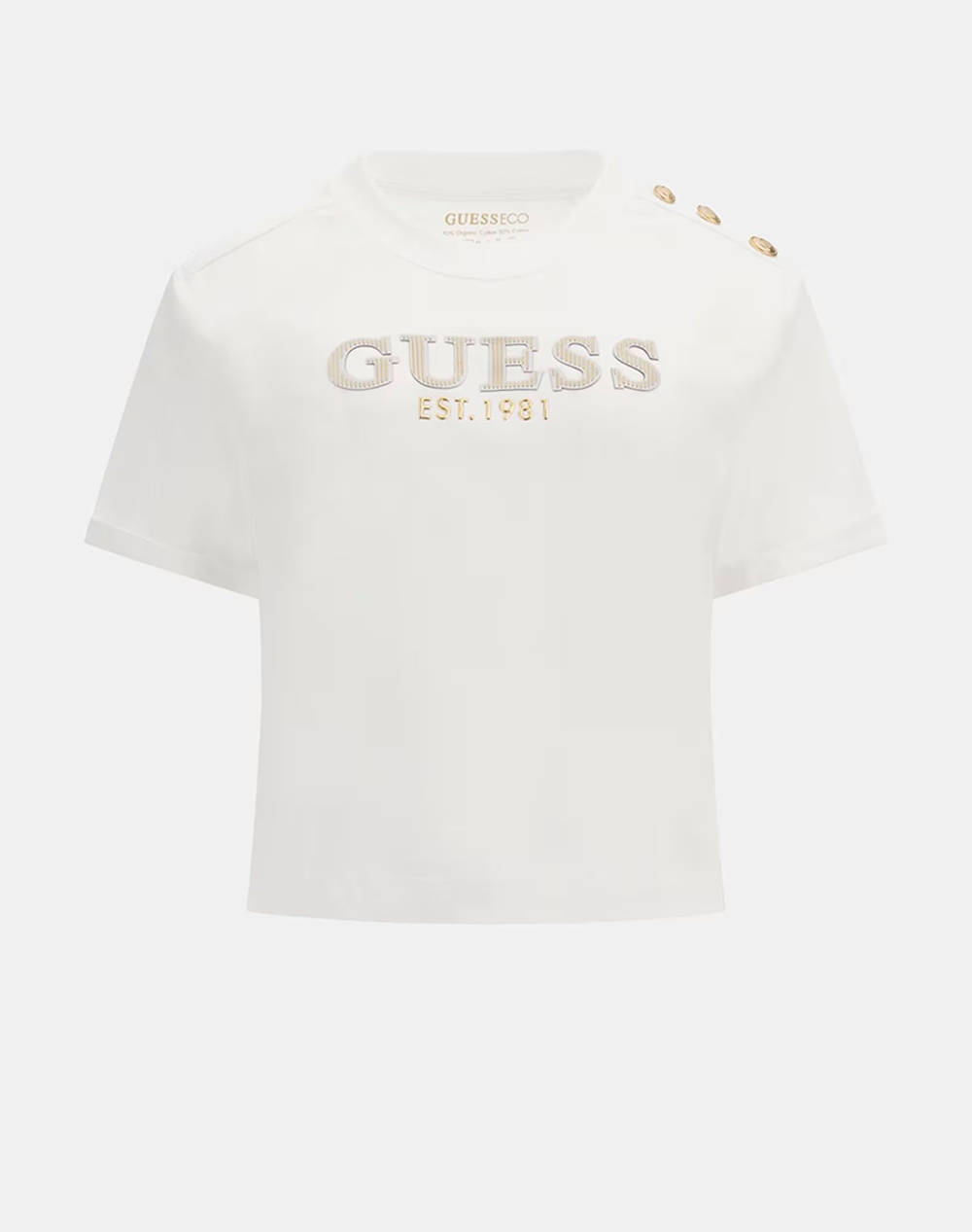 GUESS CN SS CROPPED WASHED LOGO TEE ДАМСКА ТЕНИСКА