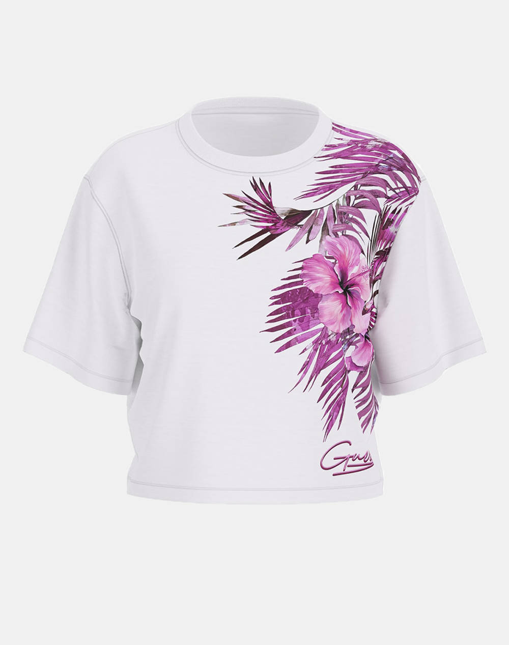 GUESS CN SS LOGO PALM PRINT TEE ДАМСКА ТЕНИСКА