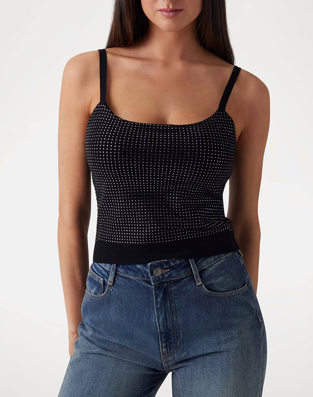 GUESS KHLOE RHINESTONES TANK SWTR ДАМСКА ТЕНИСКА