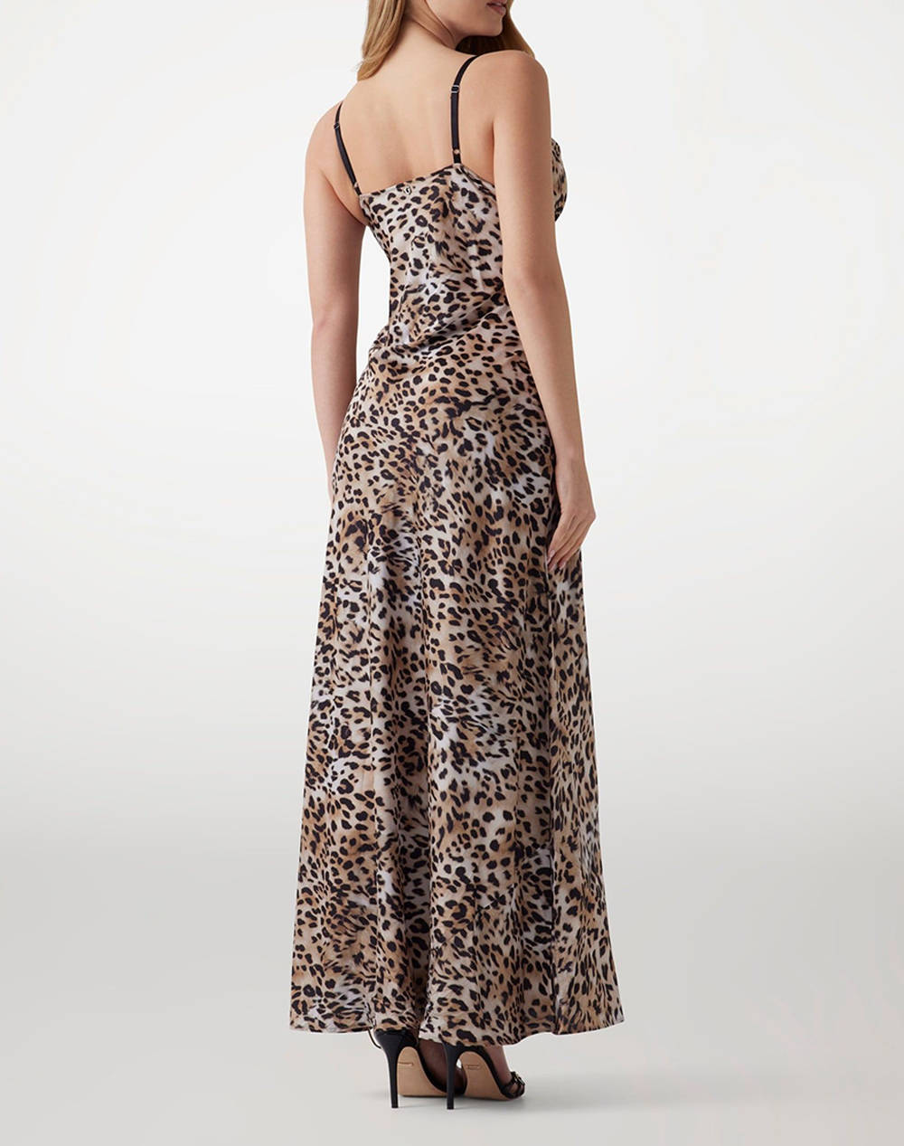 GUESS ADLE LACE NECKLINE LONG DRESS ДАМСКА РОКЛЯ