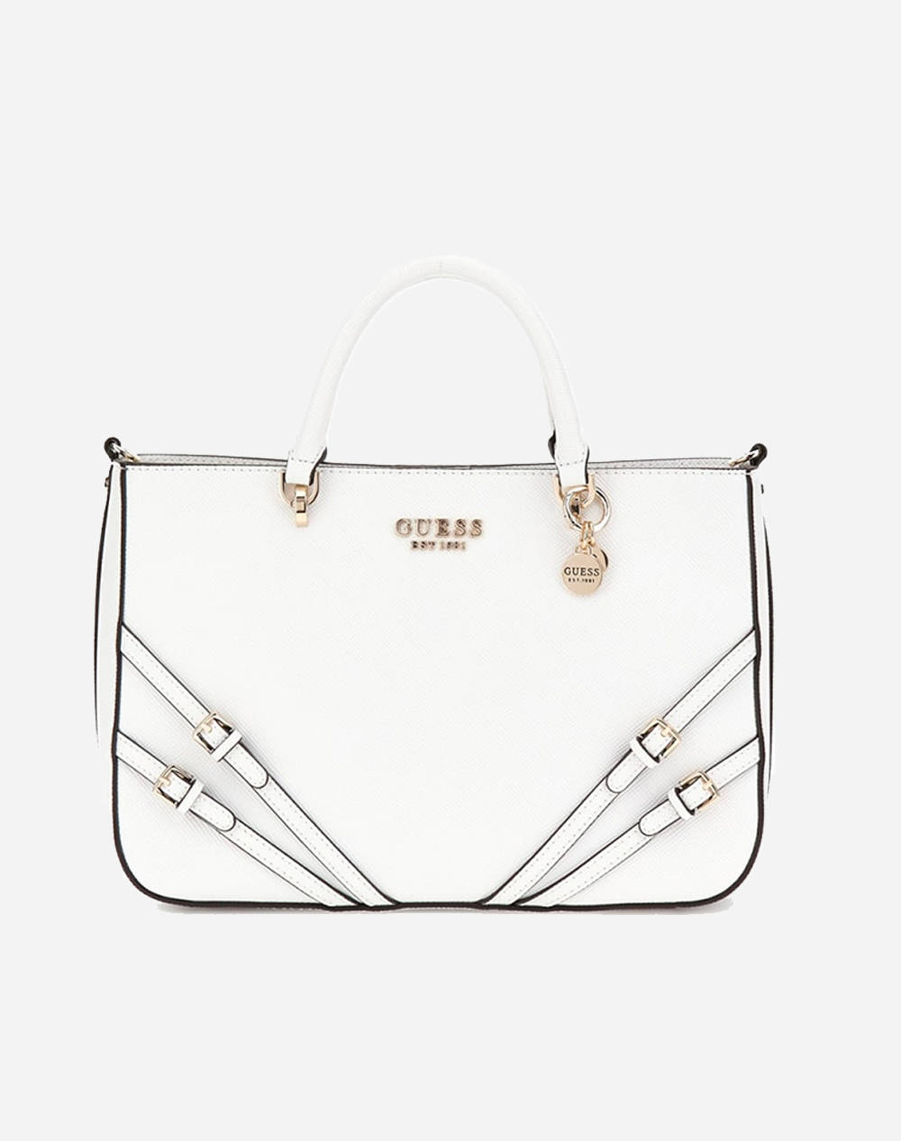 GUESS BRAMINA GIRLFRIEND SATCHEL ДАМСКА ЧАНТА (Размери: 30 x 20 x 9см.)