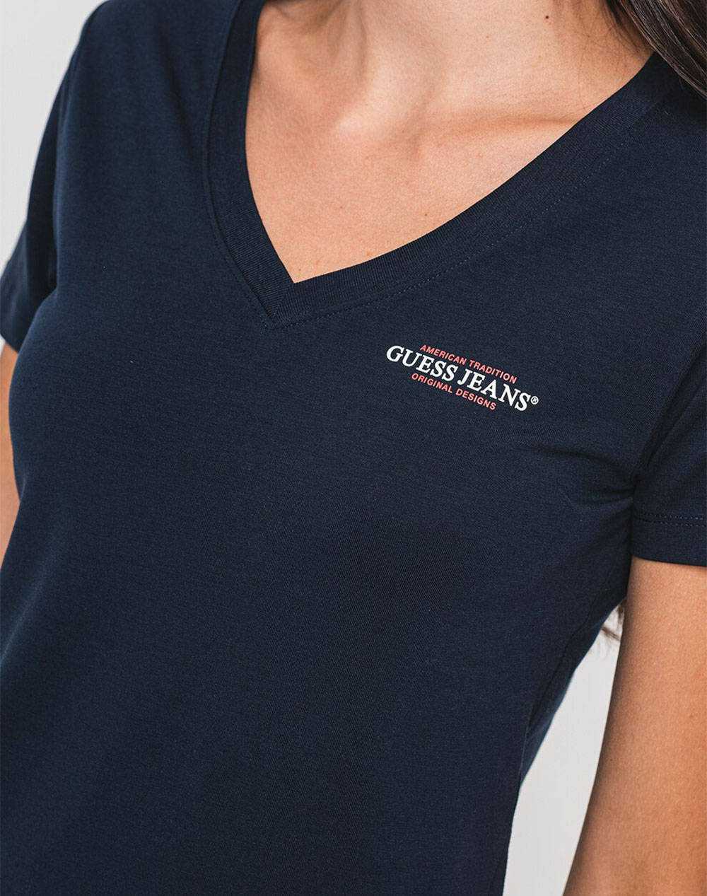 GUESS JEANS GJ SS VN SLIM MINI AMERICA TEE ДАМСКА ТЕНИСКА