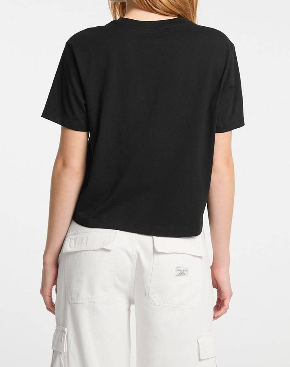 GUESS JEANS GJ SS CN BOXY EMBRO LOGO TEE ДАМСКА ТЕНИСКА