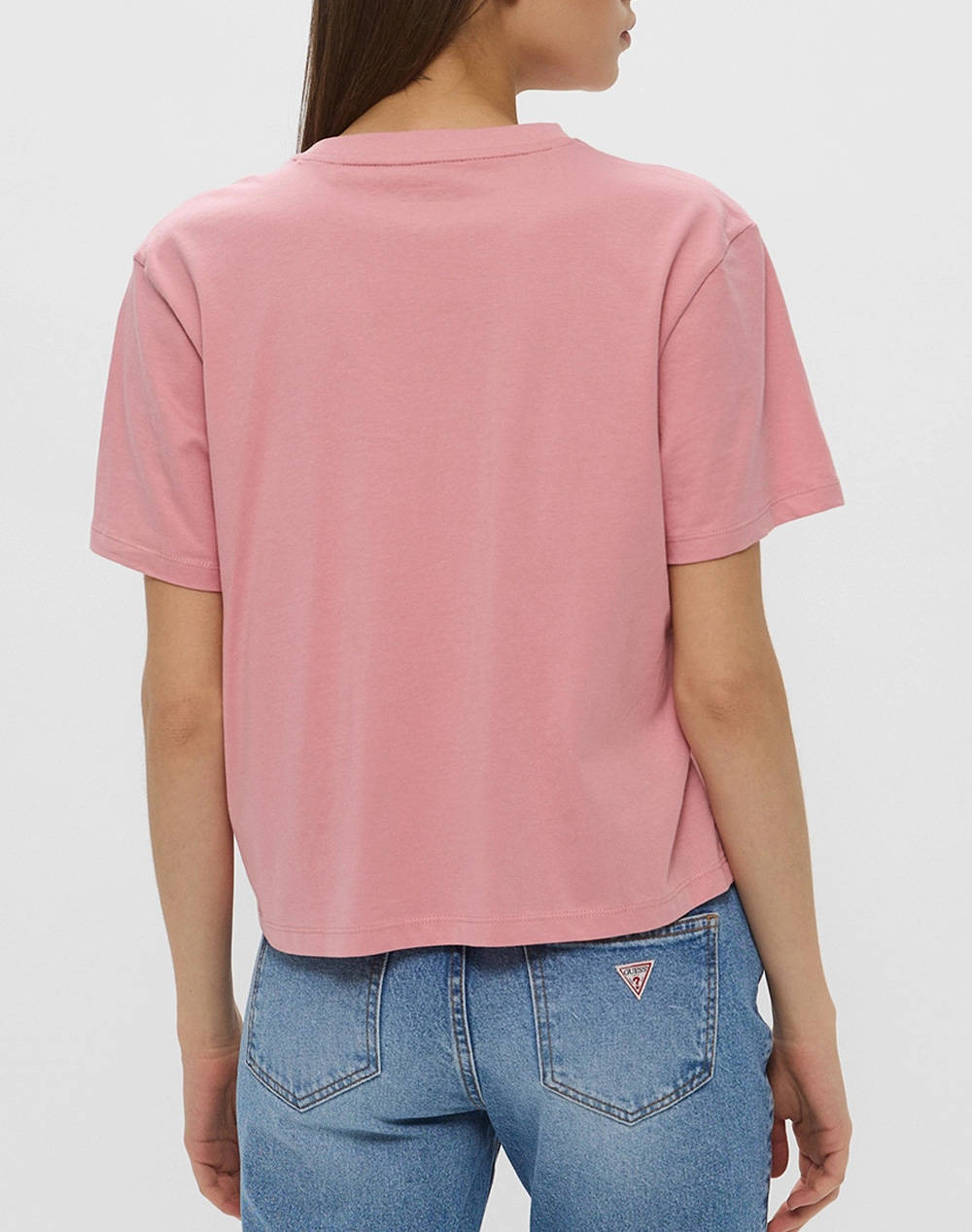GUESS JEANS GJ SS CN BOXY EMBRO LOGO TEE ДАМСКА ТЕНИСКА