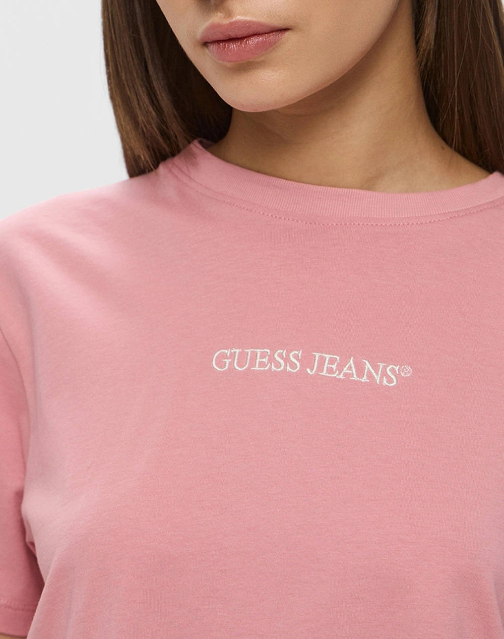 GUESS JEANS GJ SS CN BOXY EMBRO LOGO TEE ДАМСКА ТЕНИСКА