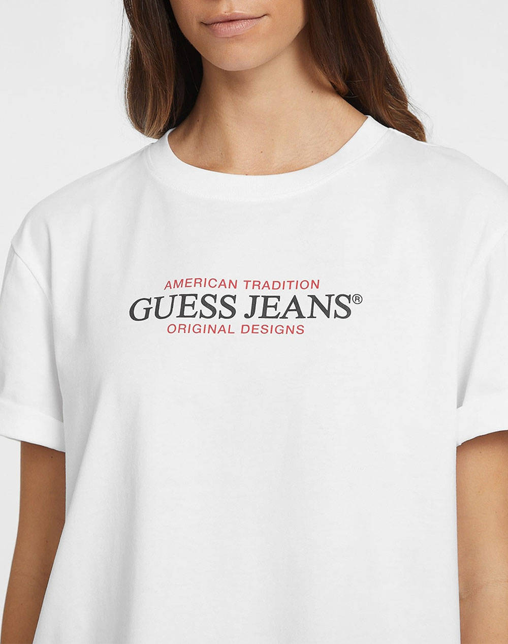 GUESS JEANS GJ SS CN OS AMERICAN TR TEE ДАМСКА БЛУЗА