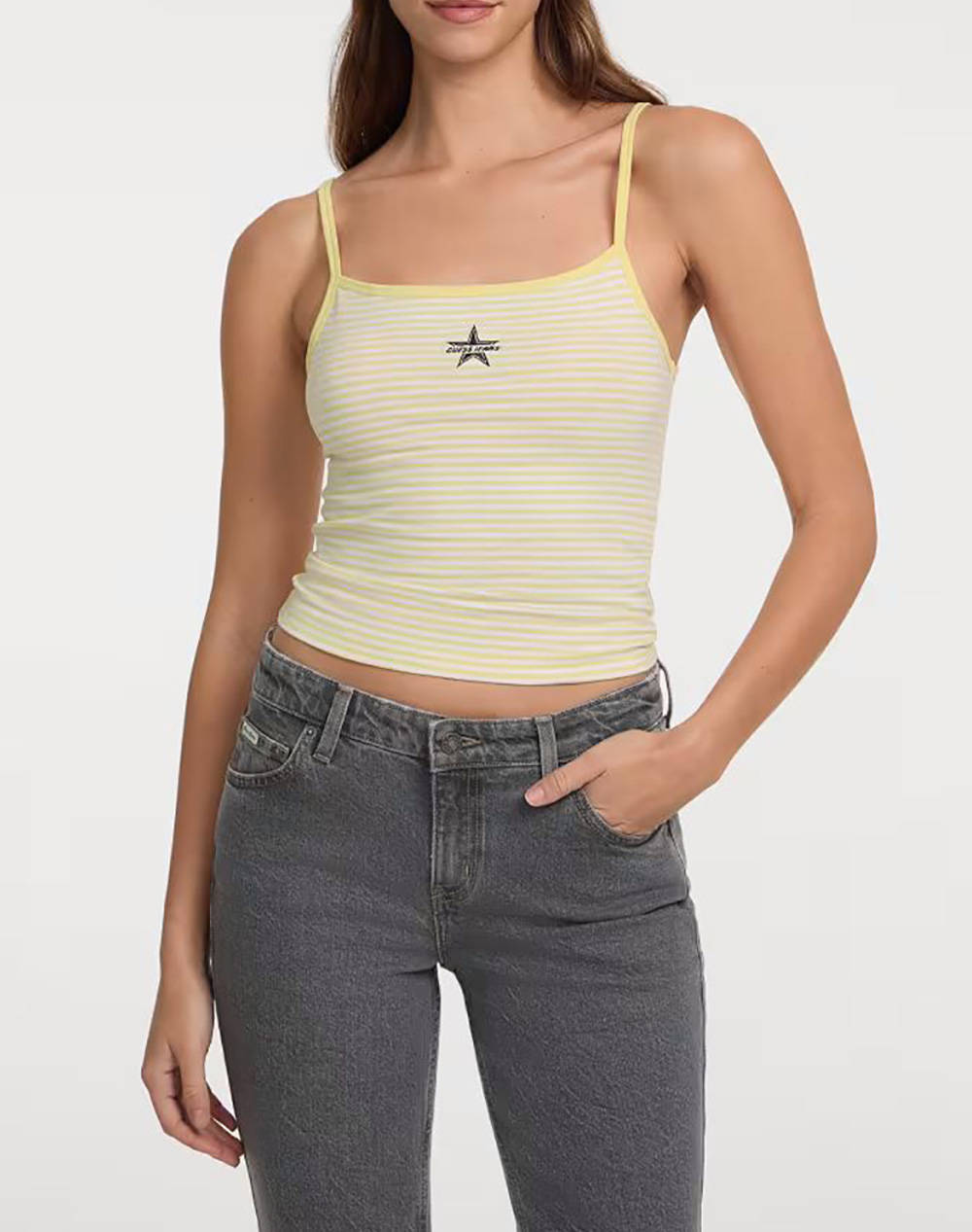 GUESS JEANS GJ EMB STAR TANK TOP - ORG CO JERSEY YD STRETCH 180 ТЕНИСКА W