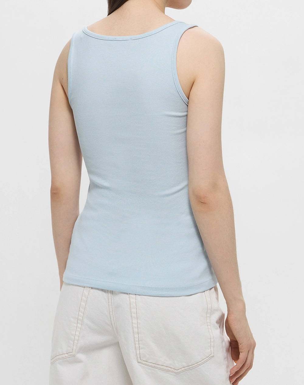 GUESS JEANS GJ TANK TOP SLIM RIB - ORG CO GUNNAR STR RIB 215 ТЕНИСКА W