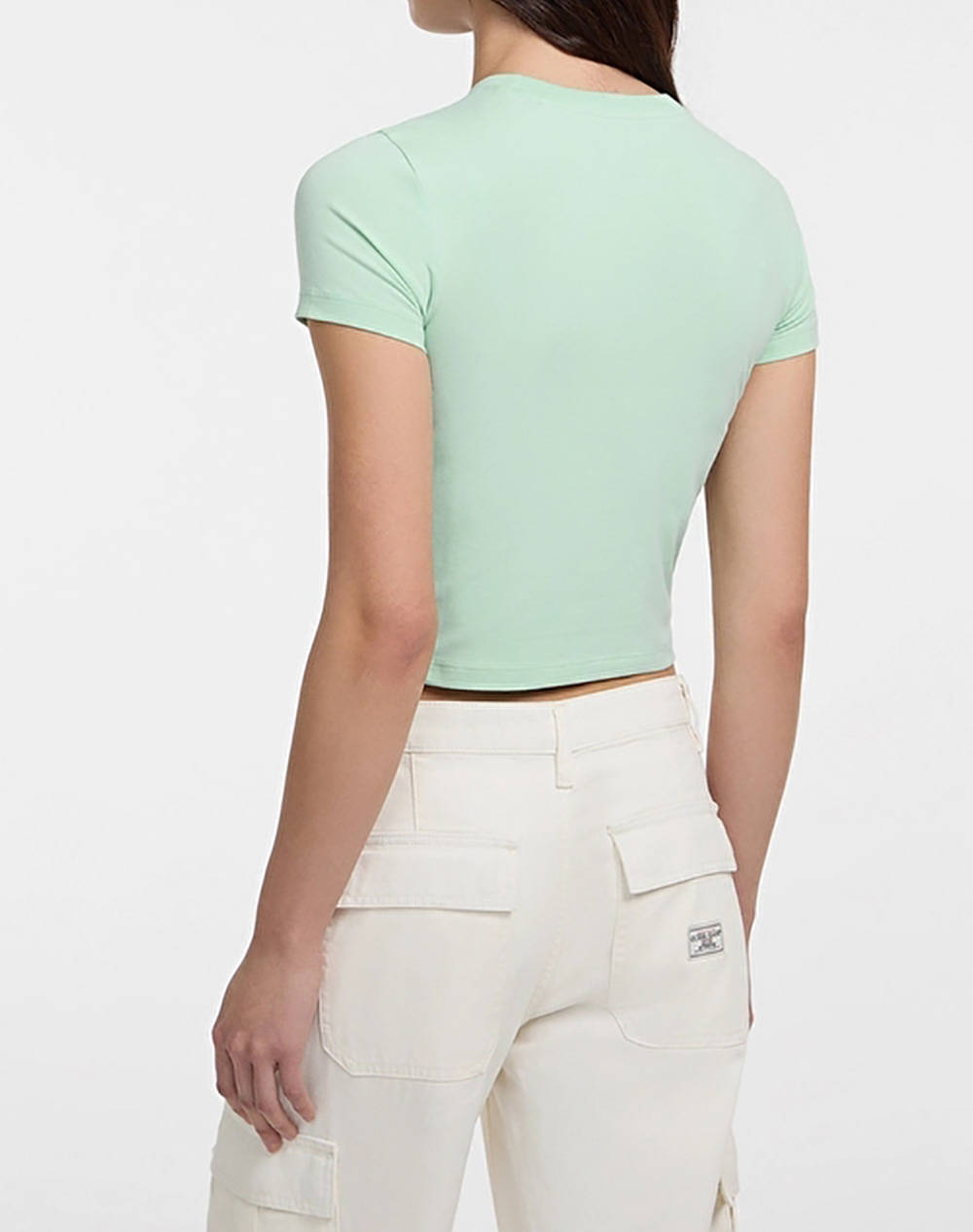 GUESS JEANS GJ SS CN BABY EMB ST - MID ORGANIC STRETCH JERSEY 180 ТЕНИСКА W