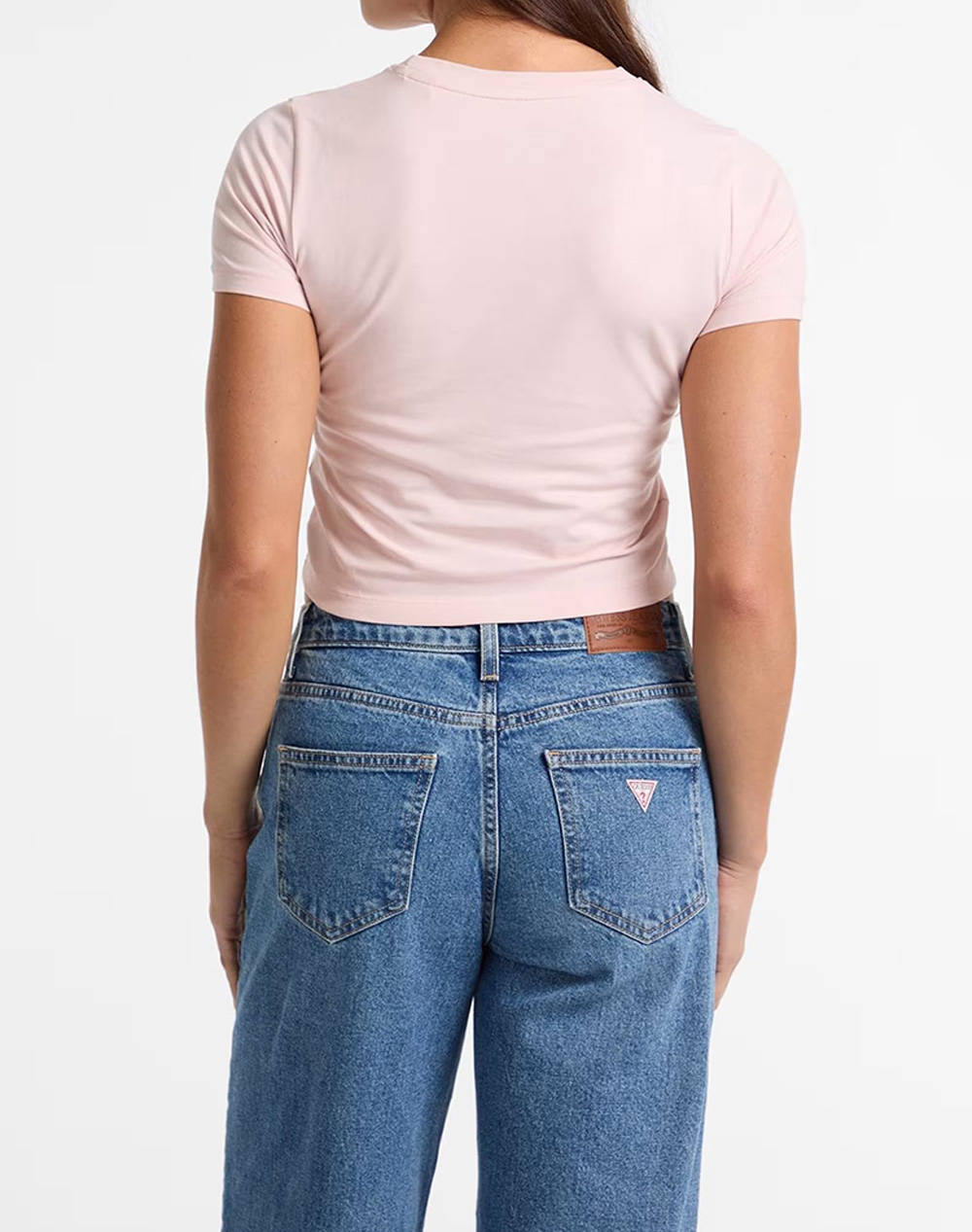 GUESS JEANS GJ SS CN BABY EMB ST - MID ORGANIC STRETCH JERSEY 180 ТЕНИСКА W