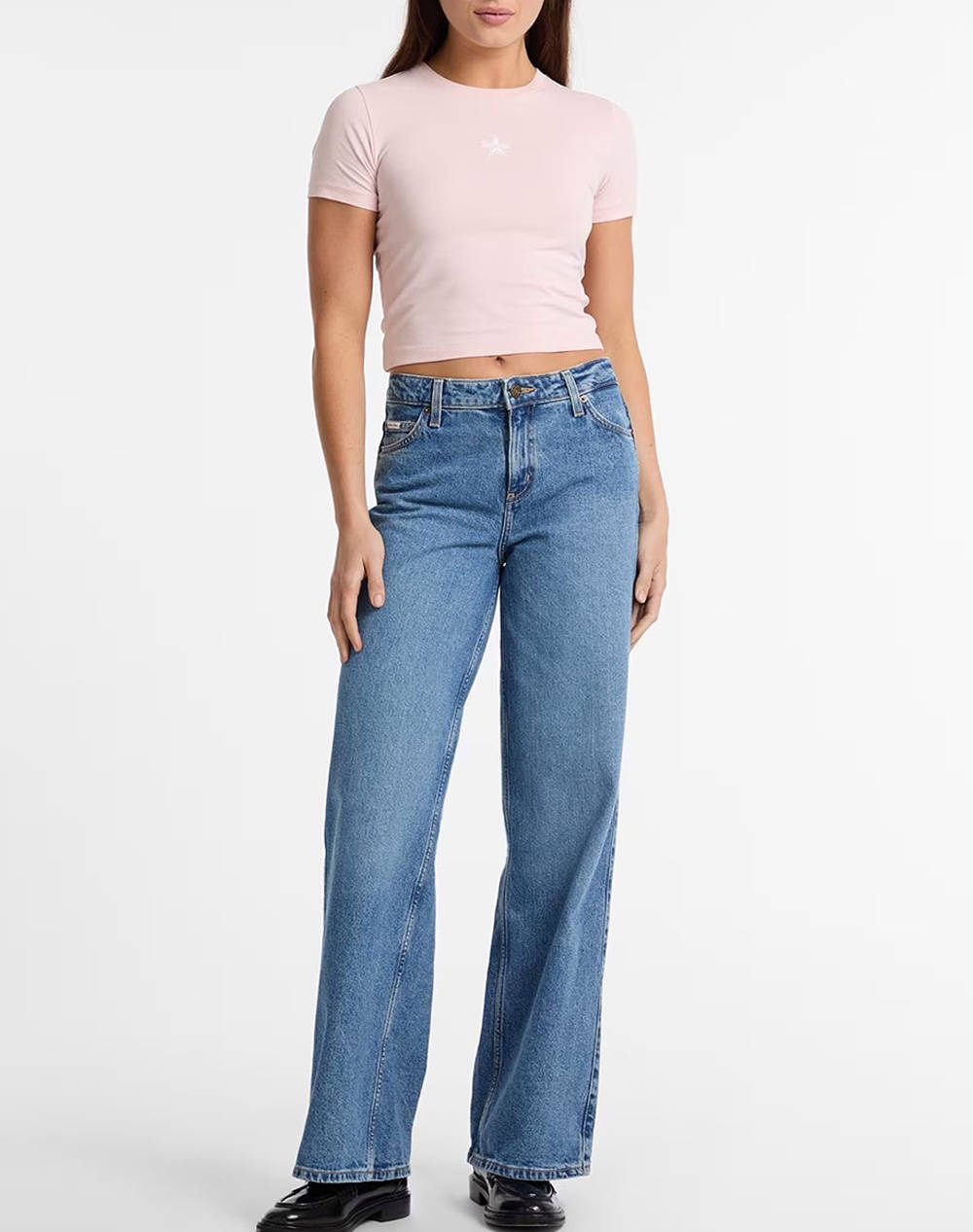 GUESS JEANS GJ SS CN BABY EMB ST - MID ORGANIC STRETCH JERSEY 180 ТЕНИСКА W