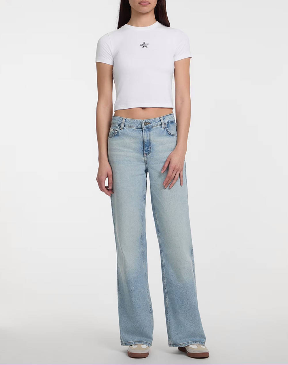 GUESS JEANS GJ SS CN BABY EMB ST - MID ORGANIC STRETCH JERSEY 180 ТЕНИСКА W