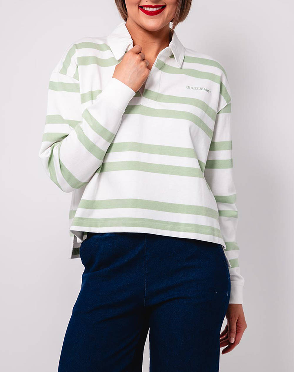 GUESS JEANS GJ LS RUGBY POLO SHIRT ДАМСКА БЛУЗА