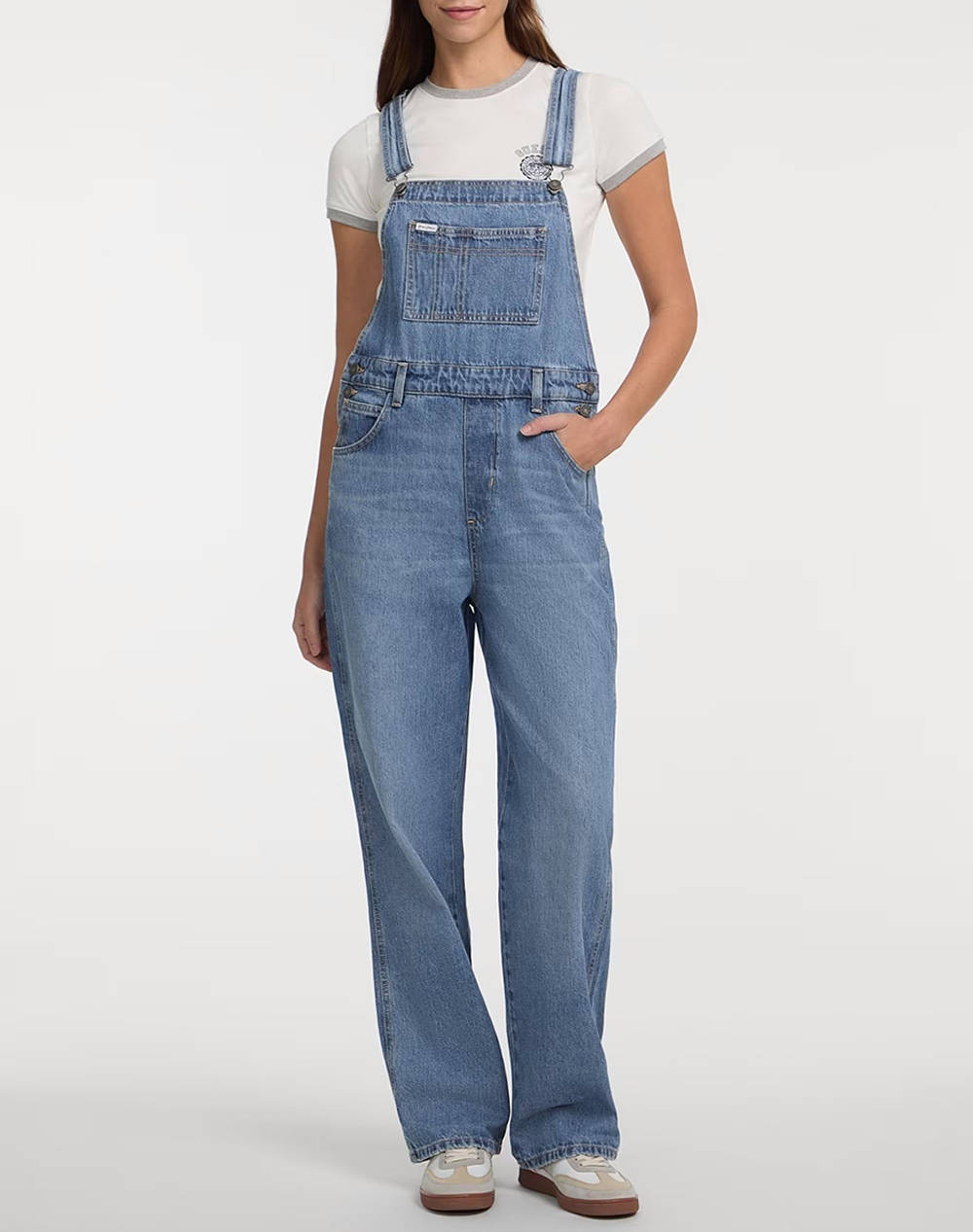 GUESS JEANS GJ DENIM OVERALL - ECO LINEN STORM RG INDIGO ДАМСКИ