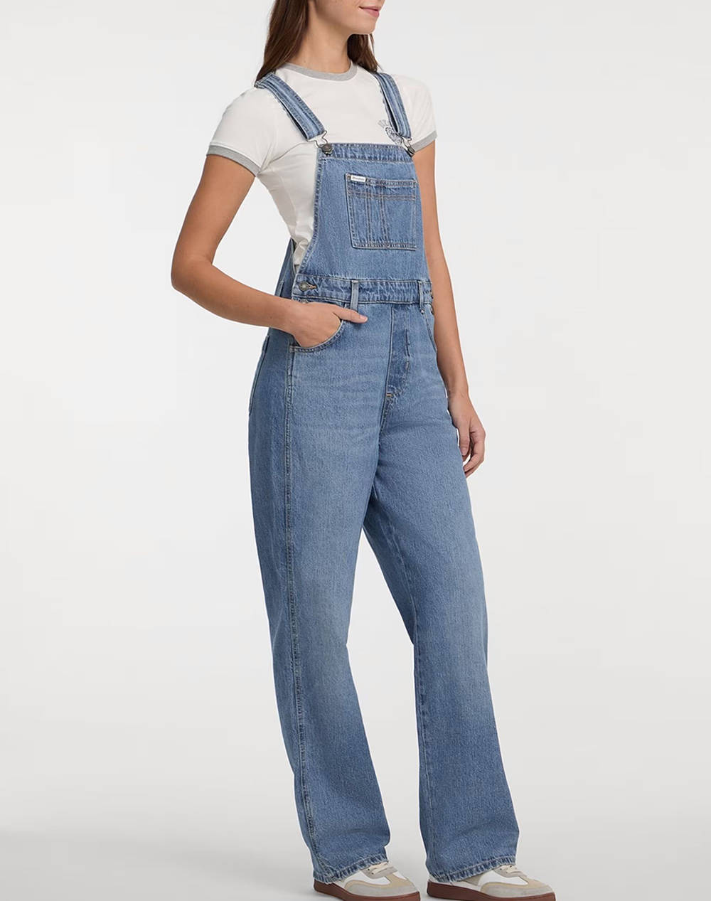 GUESS JEANS GJ DENIM OVERALL - ECO LINEN STORM RG INDIGO ДАМСКИ