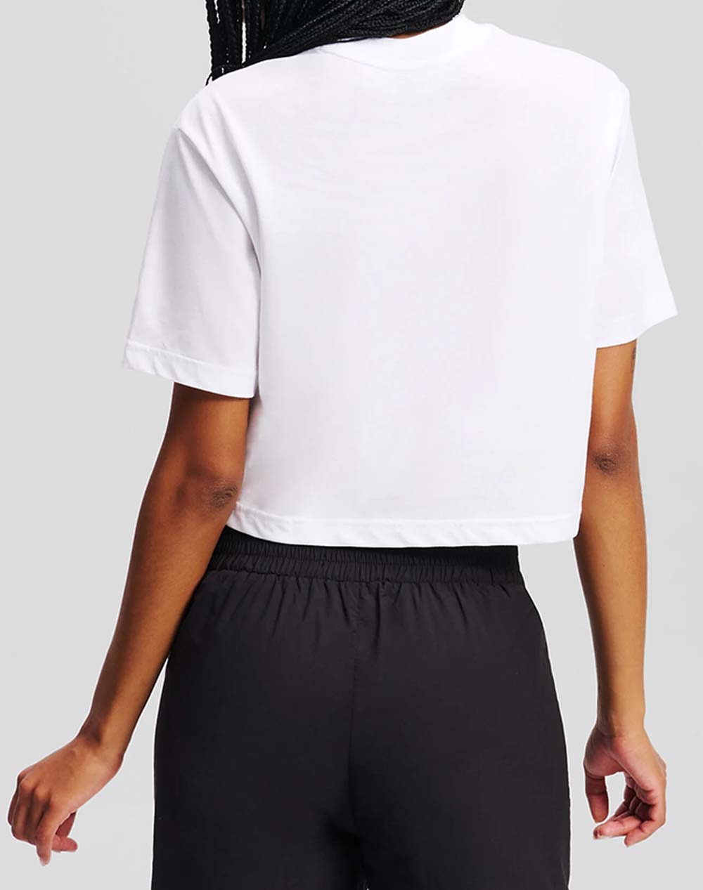 KARL LAGERFELD KLJ REG CROPPED MONOGRAM TEE