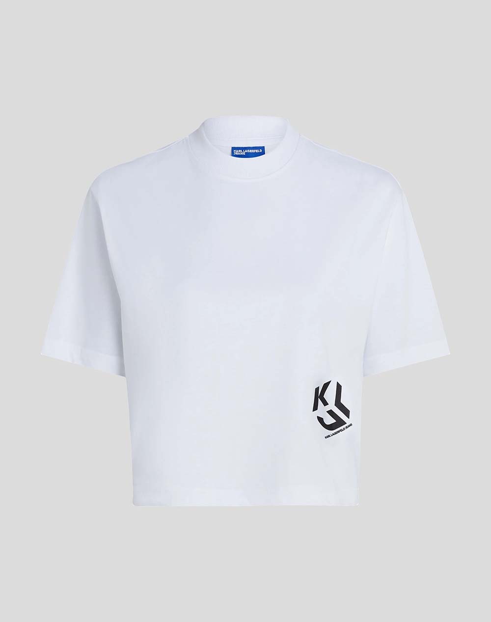 KARL LAGERFELD KLJ REG CROPPED MONOGRAM TEE