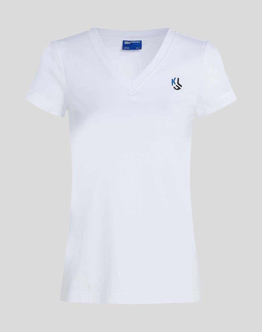 KARL LAGERFELD KLJ SLIM V-NECK TEE