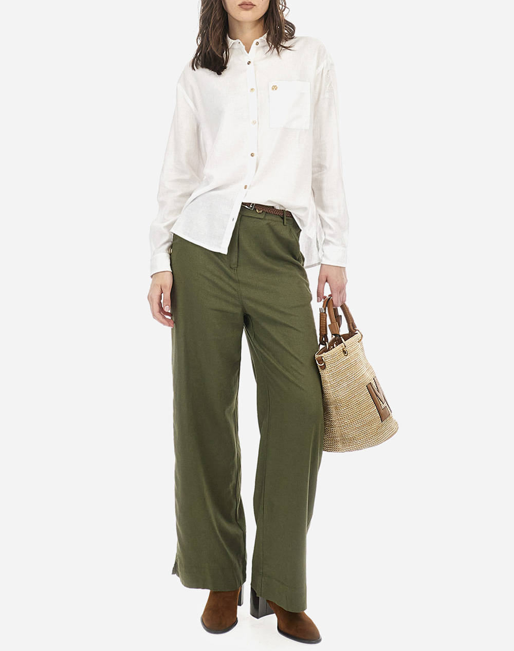 LA MARTINA ПАНТАЛОНИ WOMAN PANT VISCOSE LINEN